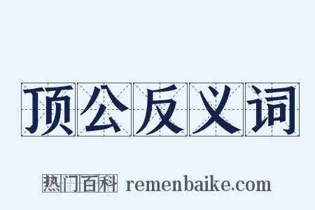 顶公反义词是什么意思的图片